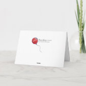 Carte de vacances pour ballon rouge 80e anniversai (Dos)