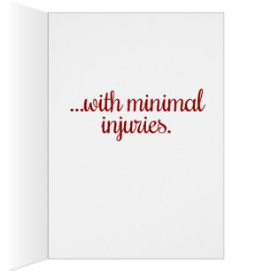 Carte de vacances pour blessures minimales