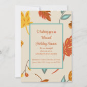 Carte de vacances pour bons thanksgivings (Devant)