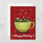 Carte de vacances pour café de Noël en hiver (Devant / Derrière)