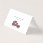Carte de vacances pour camion rouge Noël d'entrepr (Dos)