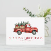 Carte de vacances pour camions de Noël Bonnes Fête (Debout devant)