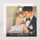 Carte de vacances pour Carré marié et joyeux dégra (Devant / Derrière)