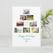 Carte de vacances pour Carte photo d'arbre de Noël (Debout devant)