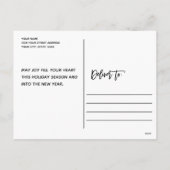 Carte de vacances pour cerfs de bois joyeux et bri (Dos)