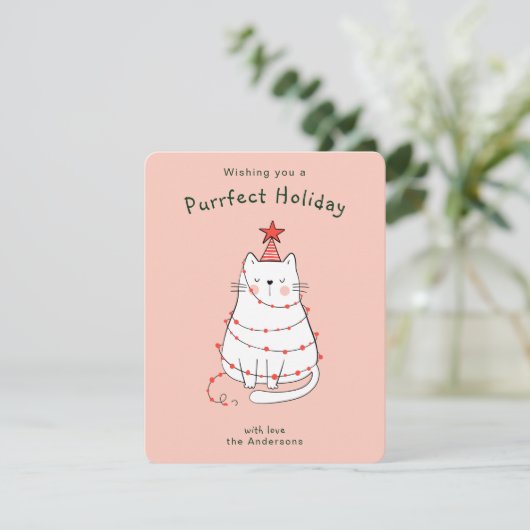 Carte de vacances pour chat (Debout devant)