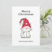 Carte de vacances pour chat de Noël (Debout devant)