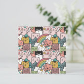 Carte de vacances pour chats (Debout devant)