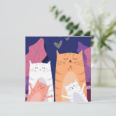 Carte de vacances pour chats (Debout devant)