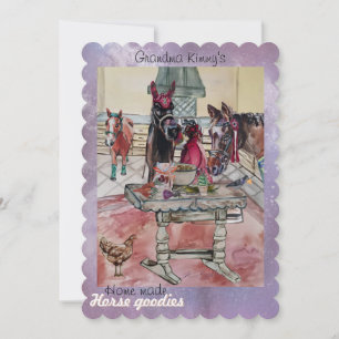 carte de vacances pour chevaux de maison