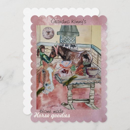 carte de vacances pour chevaux de maison (Devant / Derrière)