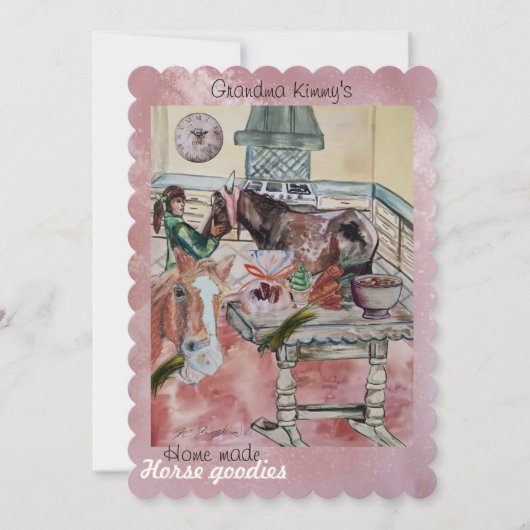 carte de vacances pour chevaux de maison (Devant)