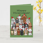 Carte de vacances pour chiens de groupe non sporti (Fleur jaune)