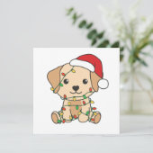 Carte de vacances pour chiens doux d'hiver de Noël (Debout devant)