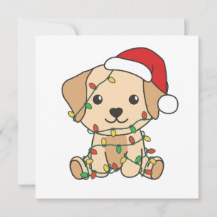 Carte de vacances pour chiens doux d'hiver de Noël