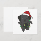 Carte de vacances pour chiens doux d'hiver de Noël (Devant / Derrière)