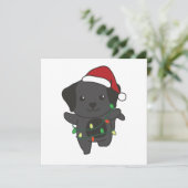 Carte de vacances pour chiens doux d'hiver de Noël (Debout devant)