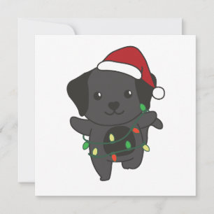 Carte de vacances pour chiens doux d'hiver de Noël