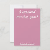 Carte de vacances pour des survivants de cancer du (Dos)