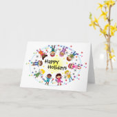 Carte de vacances pour enfants (Fleur jaune)