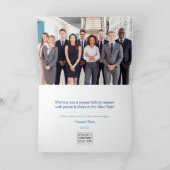 Carte de vacances pour entreprise Blue Peace and J (Intérieur)