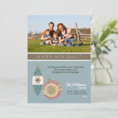 Carte de vacances pour famille (chocolat/bleu) (Debout devant)