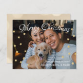 Carte de vacances pour famille de Noël moderne (Devant / Derrière)