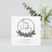 Carte de vacances pour la couronne de pin naturel (Debout devant)