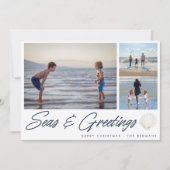 Carte de vacances pour la famille côtière (Devant)