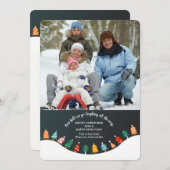 Carte de vacances pour la forêt de Noël (Devant / Derrière)