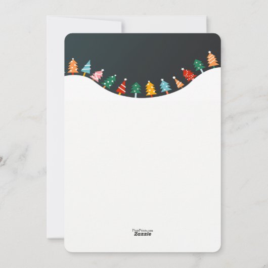 Carte de vacances pour la forêt de Noël (Dos)