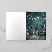 Carte de vacances pour la forêt d'hiver (Mise à l'extérieur)