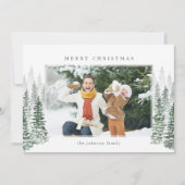 Carte de vacances pour la forêt d'hiver (Devant)