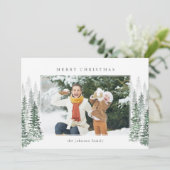 Carte de vacances pour la forêt d'hiver (Debout devant)