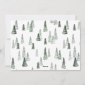 Carte de vacances pour la forêt d'hiver (Dos)