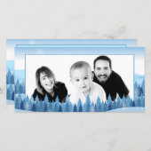 Carte de vacances pour la forêt d'hiver (Devant / Derrière)