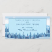 Carte de vacances pour la forêt d'hiver (Dos)