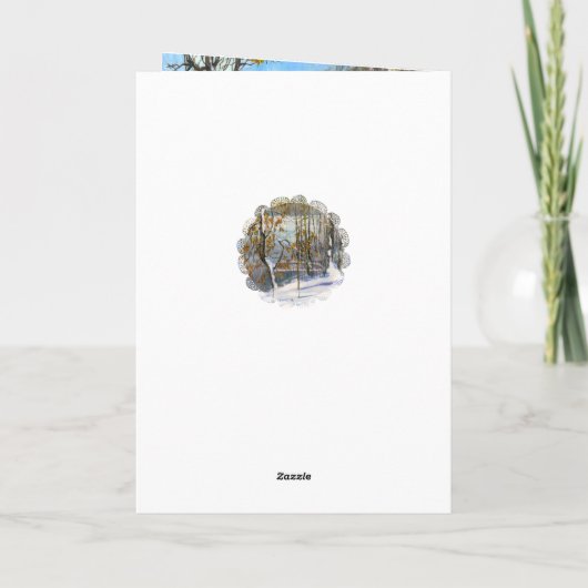 Carte de vacances pour la neige (Dos)