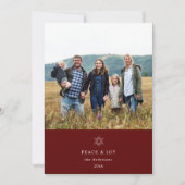 Carte de vacances pour la paix et la joie Snowflak (Devant)