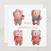 Carte de vacances pour la Saint Valentin (Devant / Derrière)