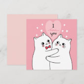 Carte de vacances pour la Saint Valentin (Devant / Derrière)