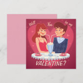Carte de vacances pour la Saint Valentin (Devant / Derrière)