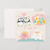 Carte de vacances pour la Saint Valentin (Devant / Derrière)