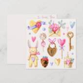 Carte de vacances pour la Saint Valentin (Devant / Derrière)