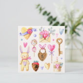 Carte de vacances pour la Saint Valentin (Debout devant)