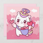 Carte de vacances pour la Saint Valentin (Devant / Derrière)