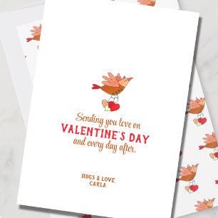 Carte de vacances pour la Saint Valentin