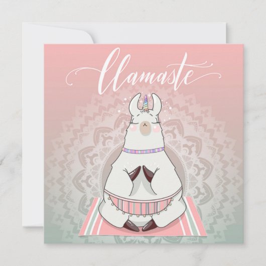 Carte de vacances pour lama (Devant)