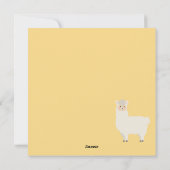 Carte de vacances pour lama (Dos)