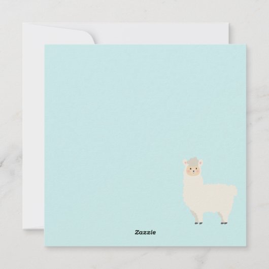 Carte de vacances pour lama (Dos)